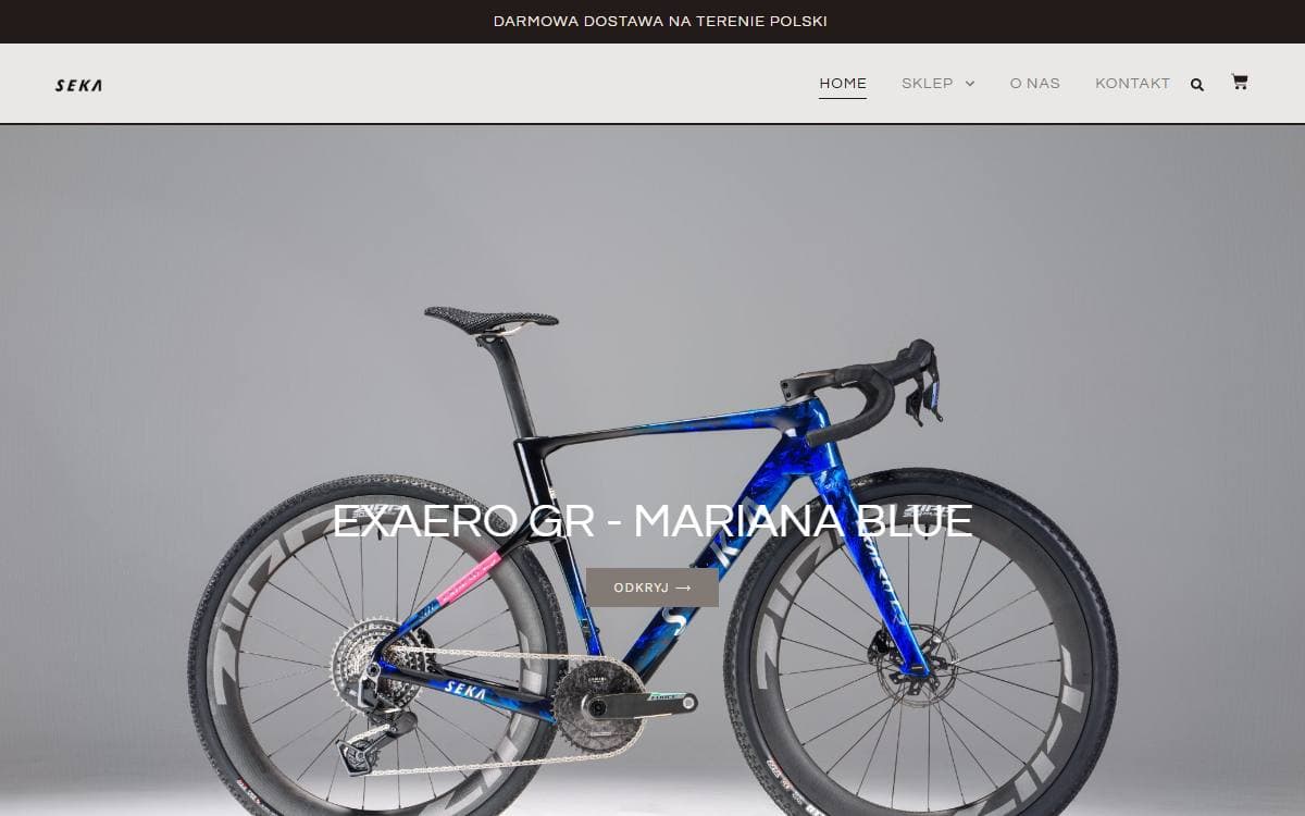 Zrzut ekranu projektu Seka Bikes Poland